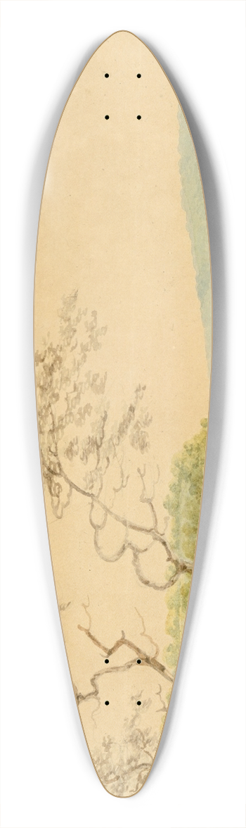 Benjamin Henry Latrobe - View from the Packet Wharf at Frenchtown Looking down Elk Creek 39.3 inch art pintail longboard deck