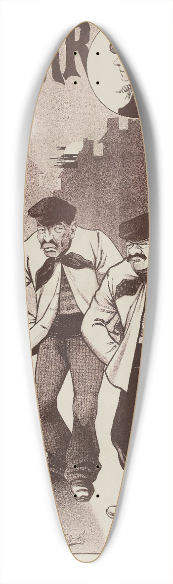 Benjamin Rabier - Les Reibar 39.3 inch art pintail longboard deck