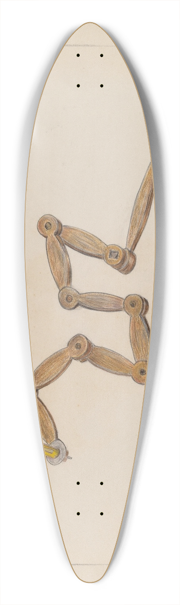 Benjamin Resnick - Candlestick 39.3 inch art pintail longboard deck