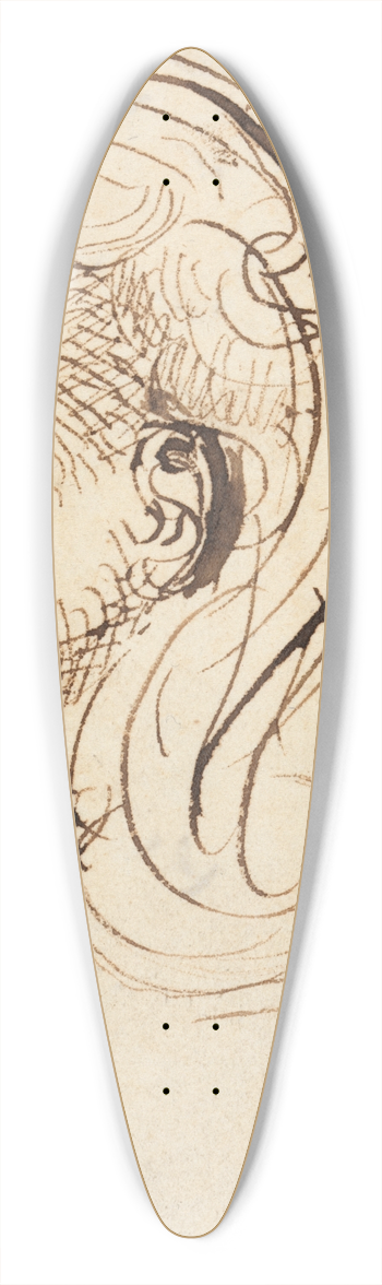 Benjamin Robert Haydon - Head Study 39.3 inch art pintail longboard deck