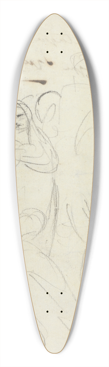 Benjamin Robert Haydon - Study for a Gathering of People 39.3 inch art pintail longboard deck