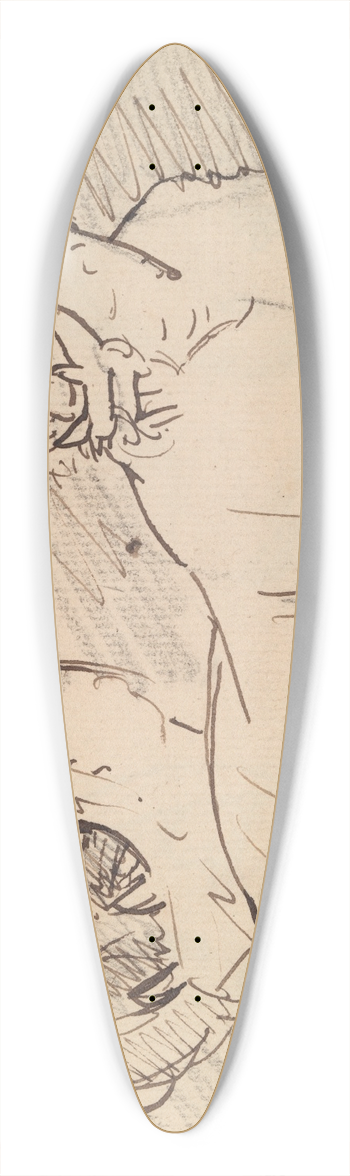 Benjamin Robert Haydon - Study of a Lioness 39.3 inch art pintail longboard deck