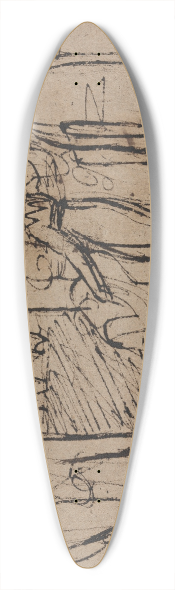 Benjamin Robert Haydon - Study of Mary, Queen of Scots, Going to Execution 39.3 inch art pintail longboard deck