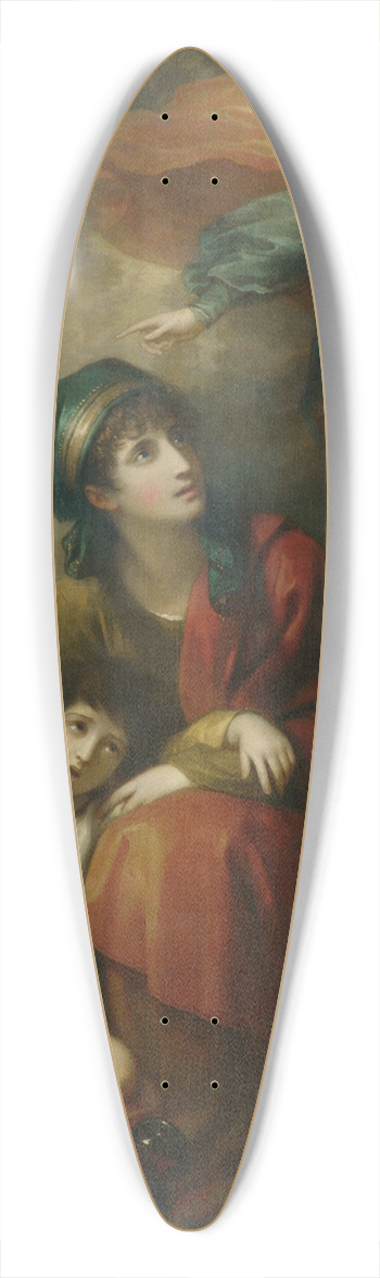 Benjamin West - Hagar and Ishmael 39.3 inch art pintail longboard deck