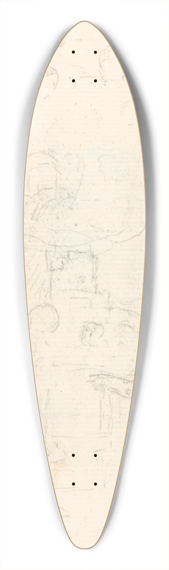 Benjamin West - Sketch 39.3 inch art pintail longboard deck
