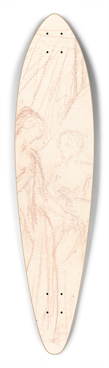 Benjamin West - Sketch 39.3 inch art pintail longboard deck