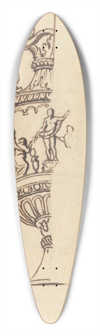 Benjamin West - Study of a Vase 39.3 inch art pintail longboard deck