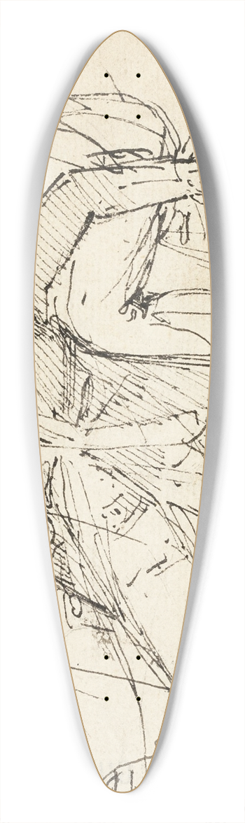 Benjamin West - The Death of General Wolfe 39.3 inch art pintail longboard deck