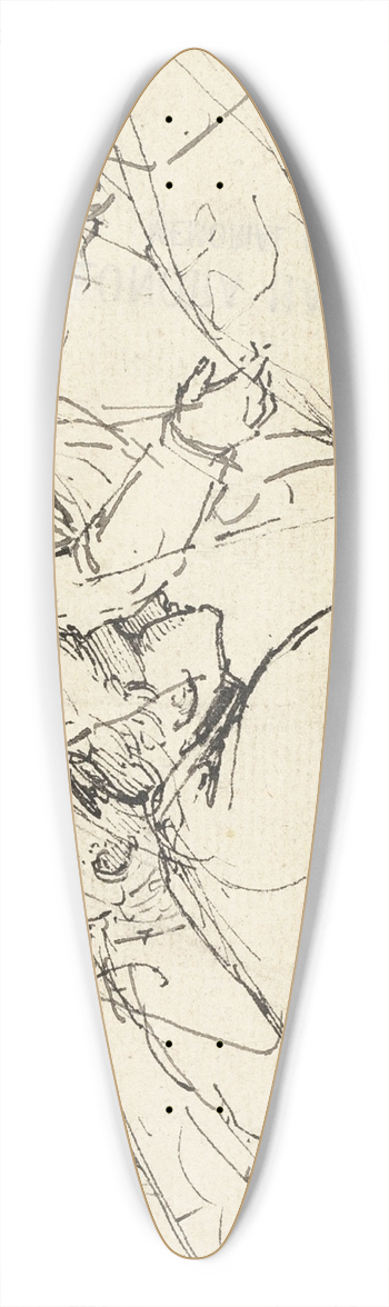 Benjamin West - The Death of General Wolfe 39.3 inch art pintail longboard deck