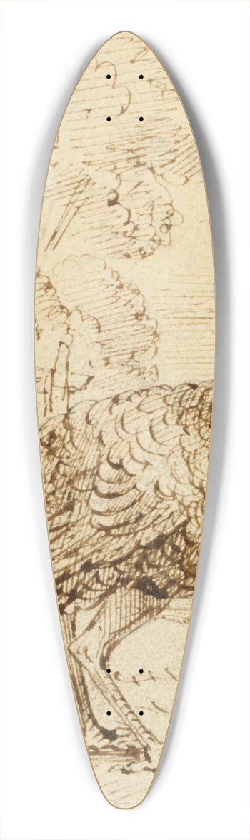 Benjamin West - Turkey 39.3 inch art pintail longboard deck