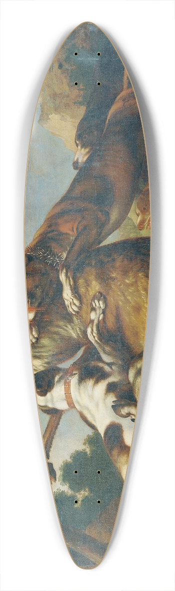 Benno Raffael Adam - Hirschjagd 39.3 inch art pintail longboard deck