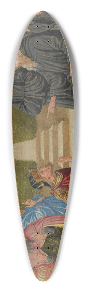 Benozzo Gozzoli - Totila before Saint Benedict 39.3 inch art pintail longboard deck