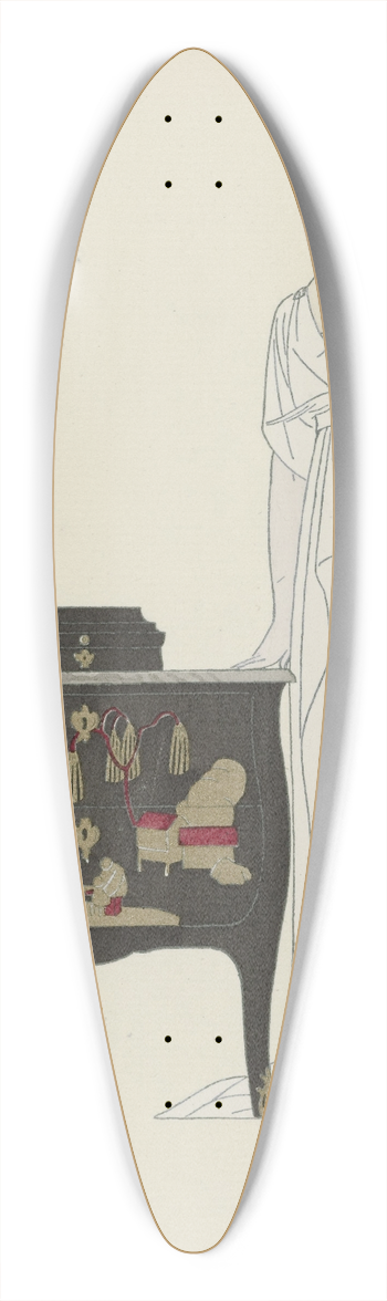 Bernard Boutet de Monvel - La Commode en Laque. ; Robe du soir de Worth. 39.3 inch art pintail longboard deck