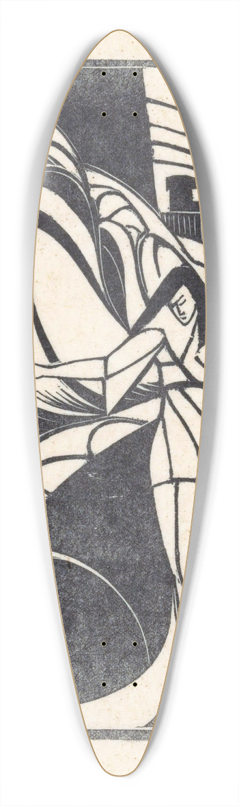 Bernard Essers - Deirdre 39.3 inch art pintail longboard deck
