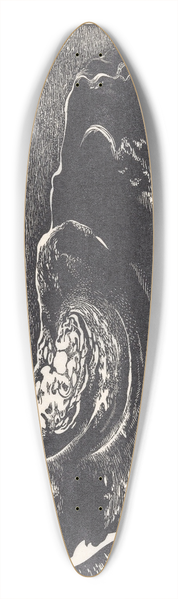 Bernard Essers - De vloed 39.3 inch art pintail longboard deck