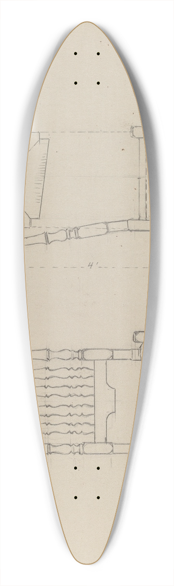 Bernard Gussow - Chair 39.3 inch art pintail longboard deck