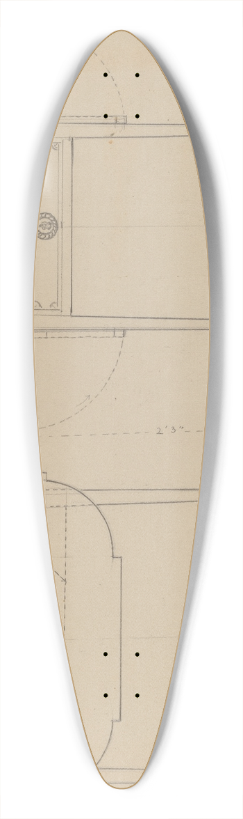Bernard Gussow - Table 39.3 inch art pintail longboard deck