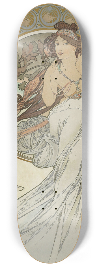 Alphonse Mucha - The Arts 1 8.25 inch art skate deck