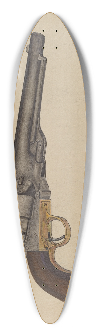 Bernard Krieger - Colt Revolver 39.3 inch art pintail longboard deck