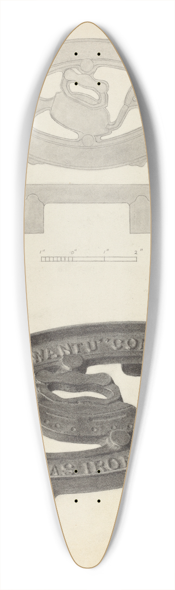 Bernard Krieger - Flat Iron Holder 39.3 inch art pintail longboard deck