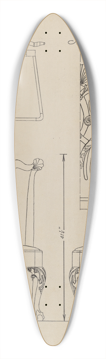 Bernard Krieger - Side Chair 39.3 inch art pintail longboard deck