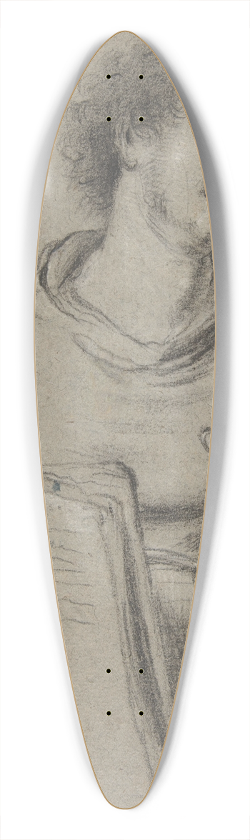 Bernardo Strozzi - Half-Length Study of a Monk Holding a Book and a Long Implement 39.3 inch art pintail longboard deck