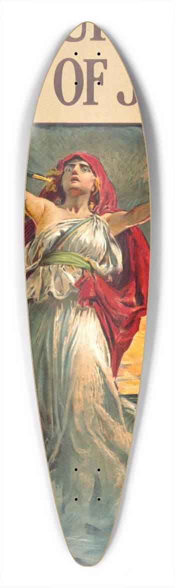 Bernard Partridge - Take up the sword of justice 39.3 inch art pintail longboard deck