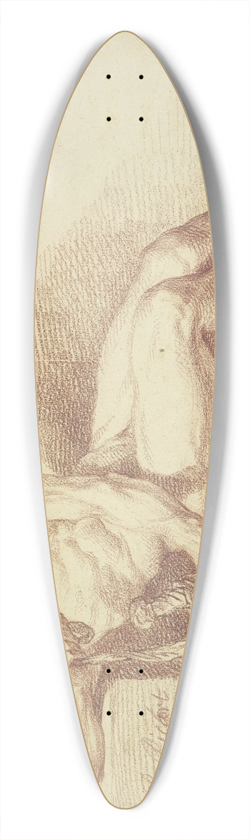 Bernard Picart - Academy study; Seated nude with a sword 39.3 inch art pintail longboard deck