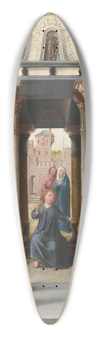 Bernard van Orley - Christ among the Doctors (obverse) 39.3 inch art pintail longboard deck