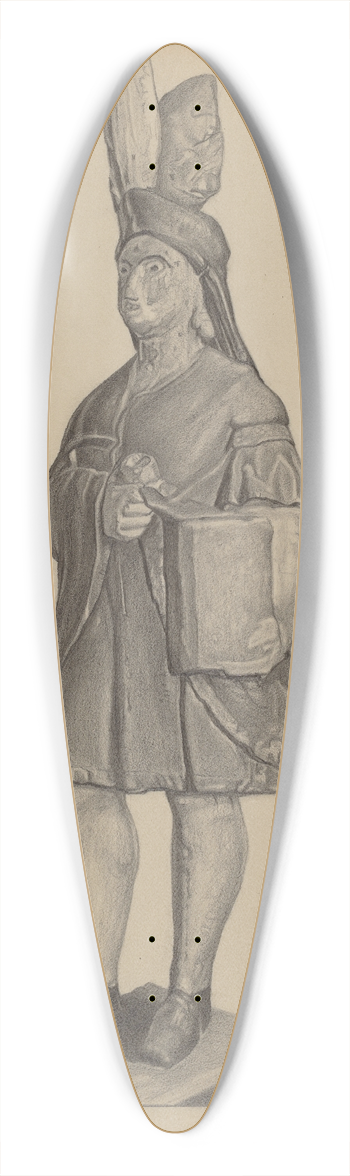 Bernard Westmacott - Cigar Store Indian 39.3 inch art pintail longboard deck