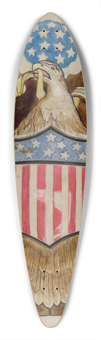 Bernard Westmacott - Eagle Emblem 39.3 inch art pintail longboard deck