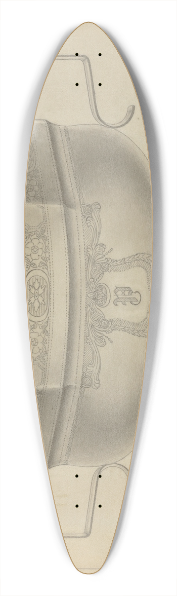 Bernard Westmacott - Silver Sugar Bowl 39.3 inch art pintail longboard deck