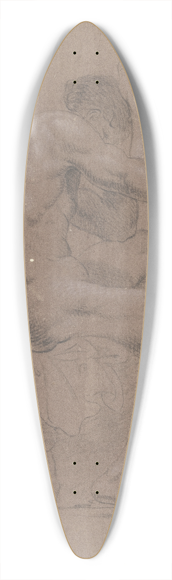 Bernhard von Neher the elder - Akt eines sitzenden Mannes, im Profil nach rechts 39.3 inch art pintail longboard deck
