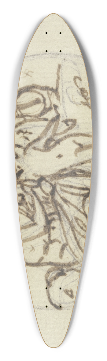 Bertel Thorvaldsen - Apollo with a genius 39.3 inch art pintail longboard deck