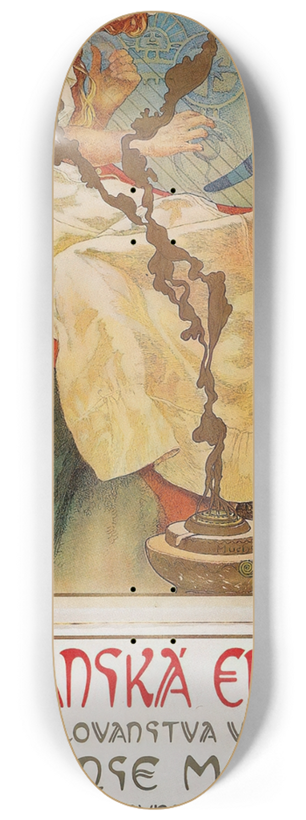 Alphonse Mucha - The Slav Epic 1930 exhibition poster 8.25 inch art skate deck