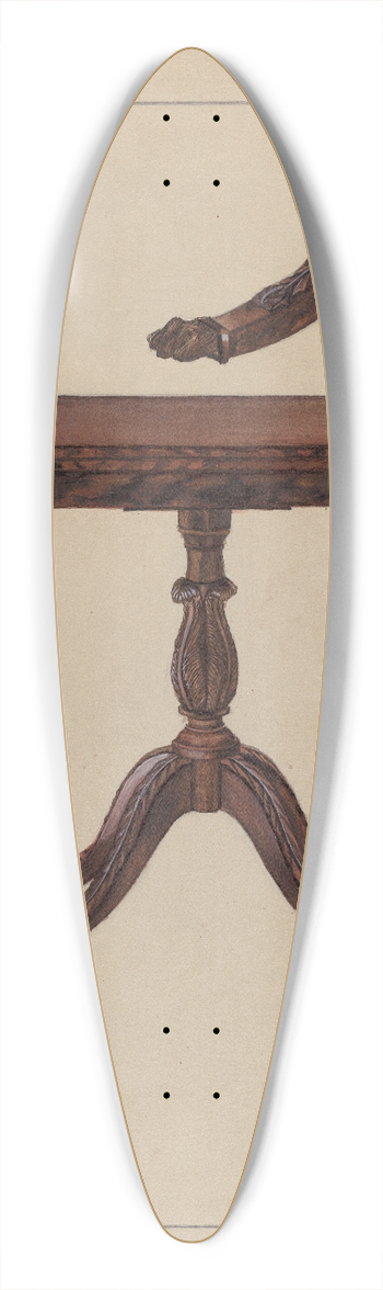 Bessie Forman - Card Table 39.3 inch art pintail longboard deck