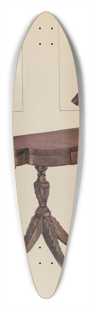 Bessie Forman - Card Table 39.3 inch art pintail longboard deck