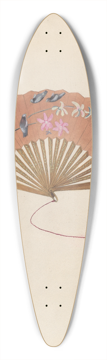 Bessie Forman - Fan 39.3 inch art pintail longboard deck