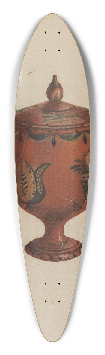 Betty Jean Davis - Pa. German Spice Jar 39.3 inch art pintail longboard deck