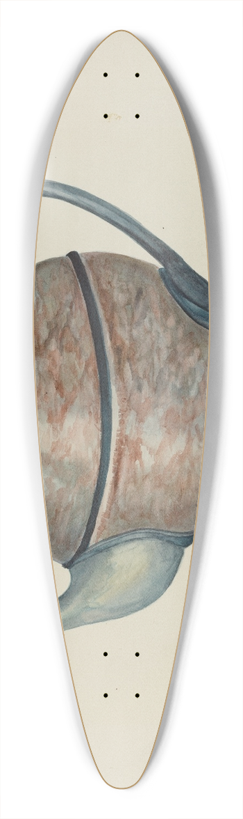 Beulah Bradleigh - Pewter Teapot 39.3 inch art pintail longboard deck