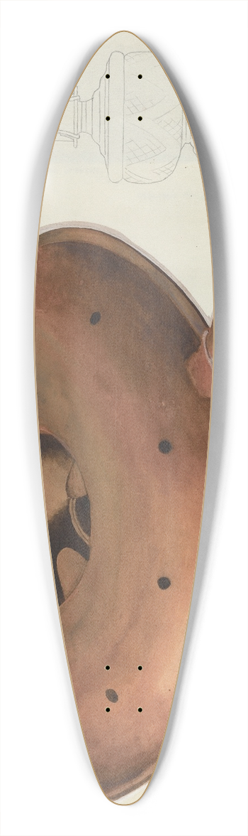 Beverly Chichester - Warming Pan 39.3 inch art pintail longboard deck