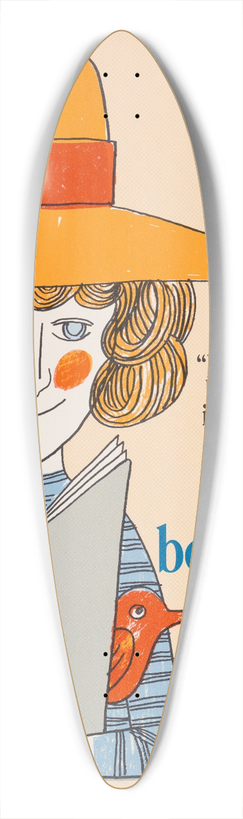 Bill Sokol - Take a book along this summer 39.3 inch art pintail longboard deck