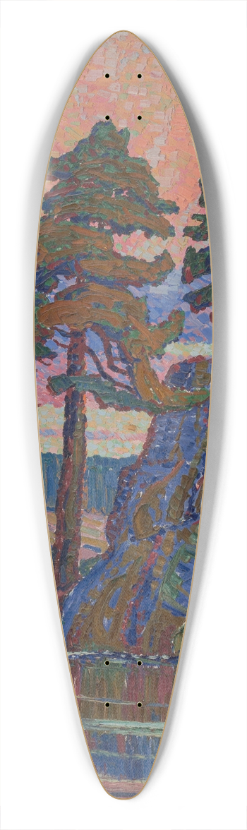 Birger Sandzn - Lake at Sunset, Colorado 39.3 inch art pintail longboard deck