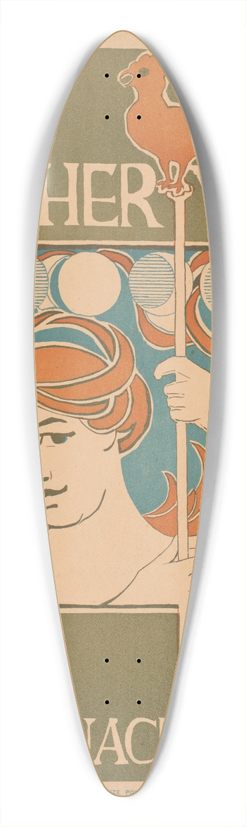Blanche Letcher - The weathervane, an almanack for 1897 39.3 inch art pintail longboard deck
