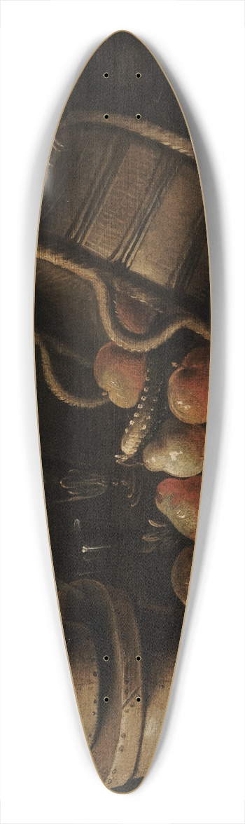 Blas de Ledesma - Still Life with Fruit and aBird 39.3 inch art pintail longboard deck