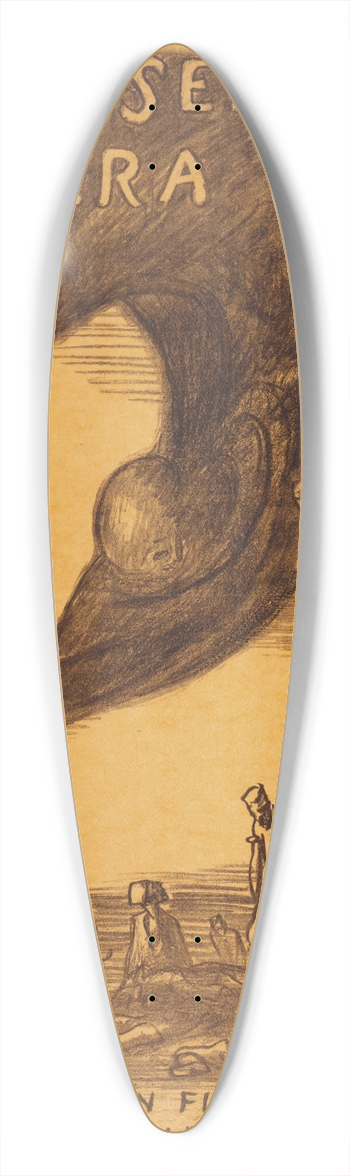 Boardman Robinson - Save the Serbians from cholera 39.3 inch art pintail longboard deck