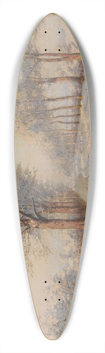 Boris Vasilievich Bessonov - Winter Sunset 39.3 inch art pintail longboard deck
