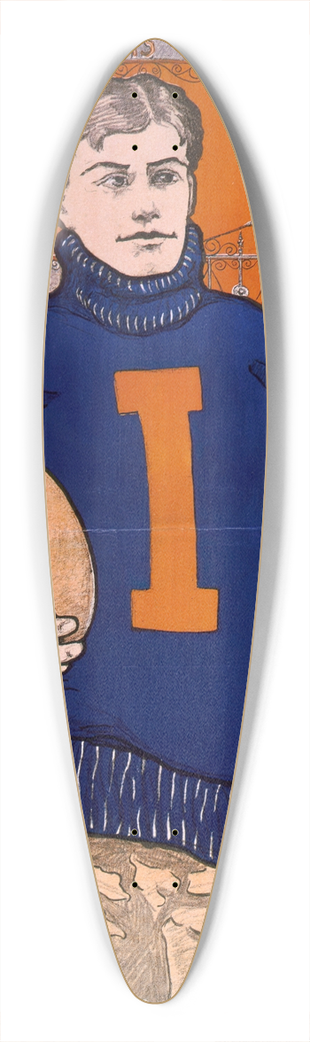 Bristow Adams - Illinois Field 39.3 inch art pintail longboard deck