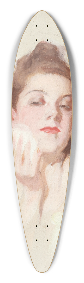 Brynolf Wennerberg - Mdchen mit Puderquaste 39.3 inch art pintail longboard deck