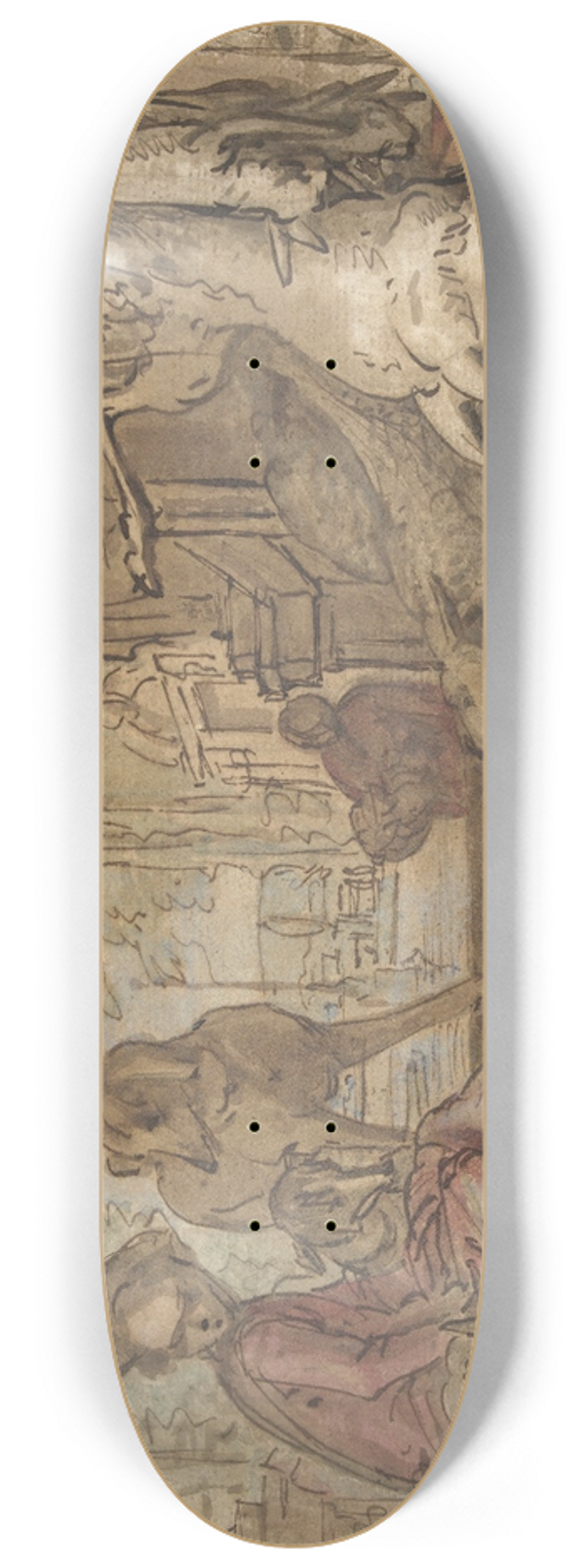Jan Weenix - Stilleven van wild 8.25 inch art skate deck